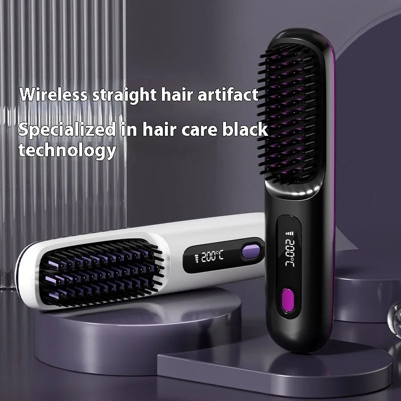 Brosse lissante sans fil Lissya - noir et blanc