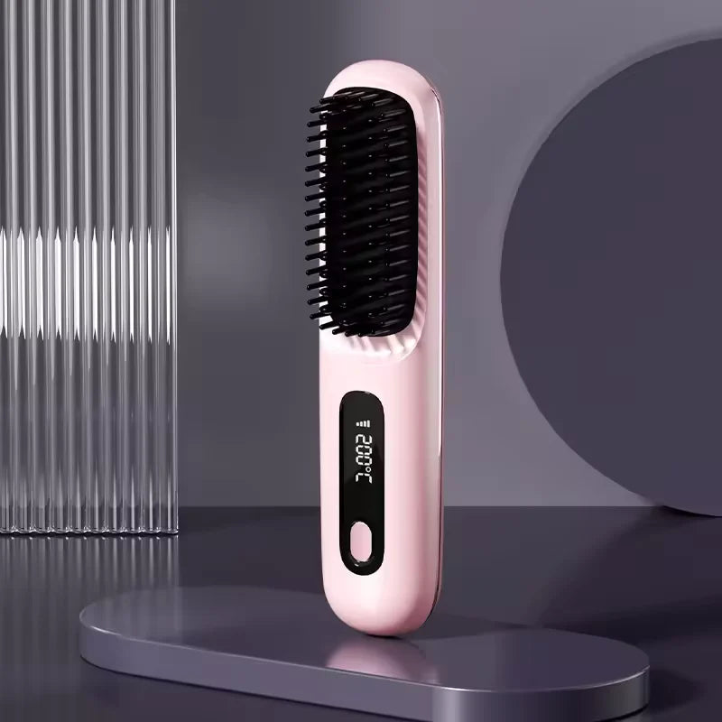 Brosse lissante sans fil Lissya - Rose